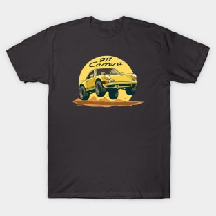 car 911 carrera offroad rally dakar yellow T-Shirt